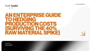 An Enterprise Guide to Hedging Production Costs (Surviving the 40% Raw Material Spike)
